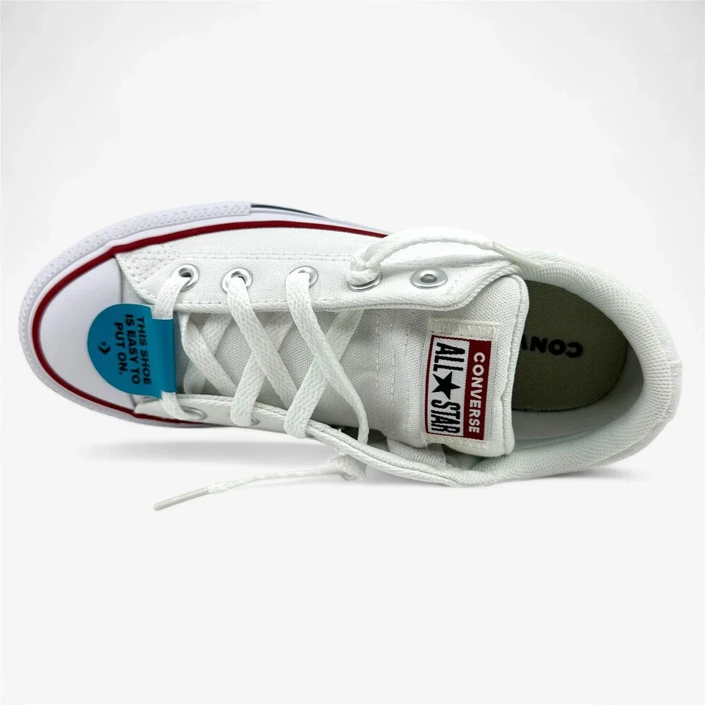 Converse CTAS Street Slip White Garnet Navy Kids Size 3.5 Athletic Sneaker